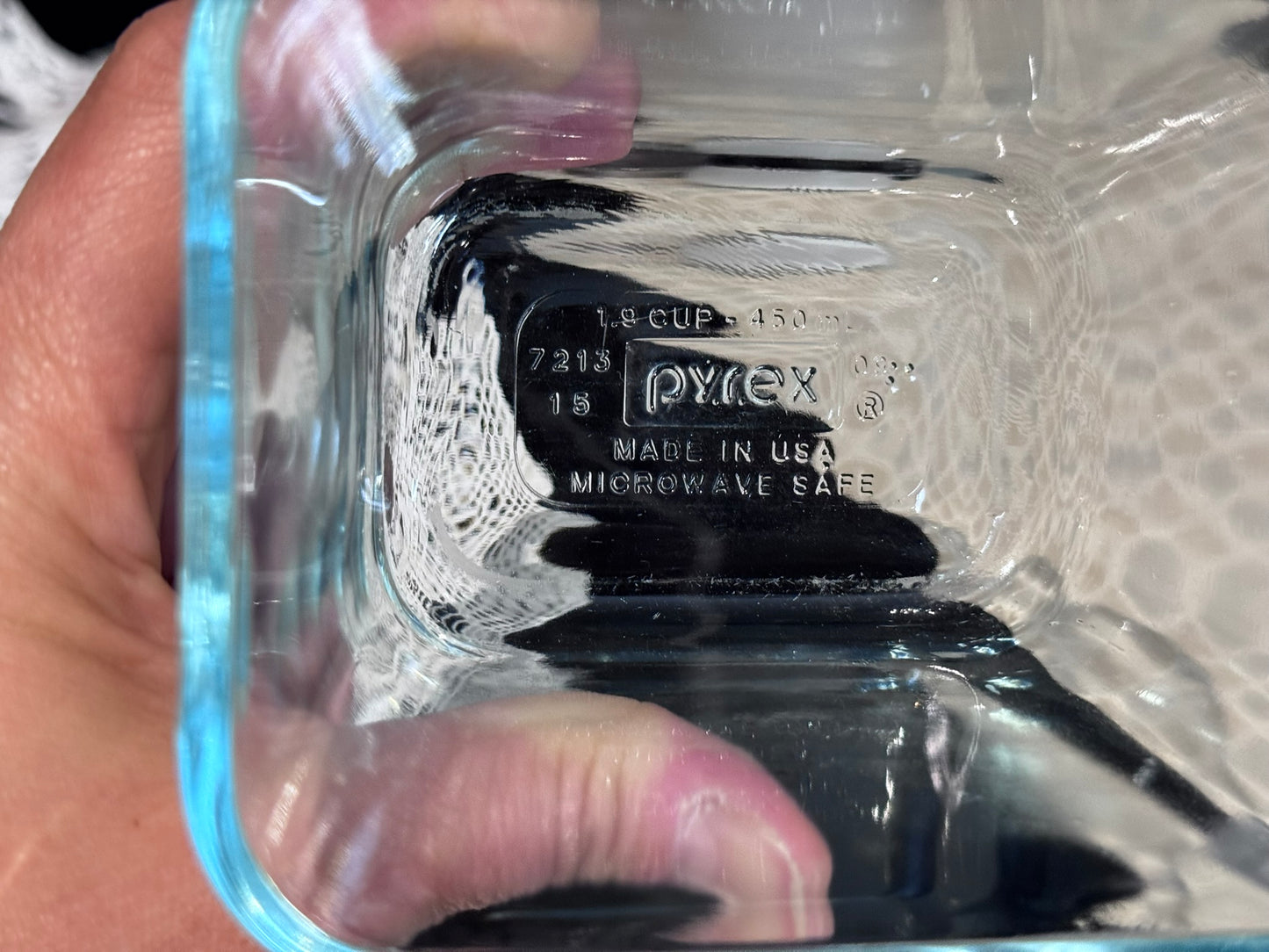 Pyrex Clear Blue Tinted 450 ml Refrigerator Dish