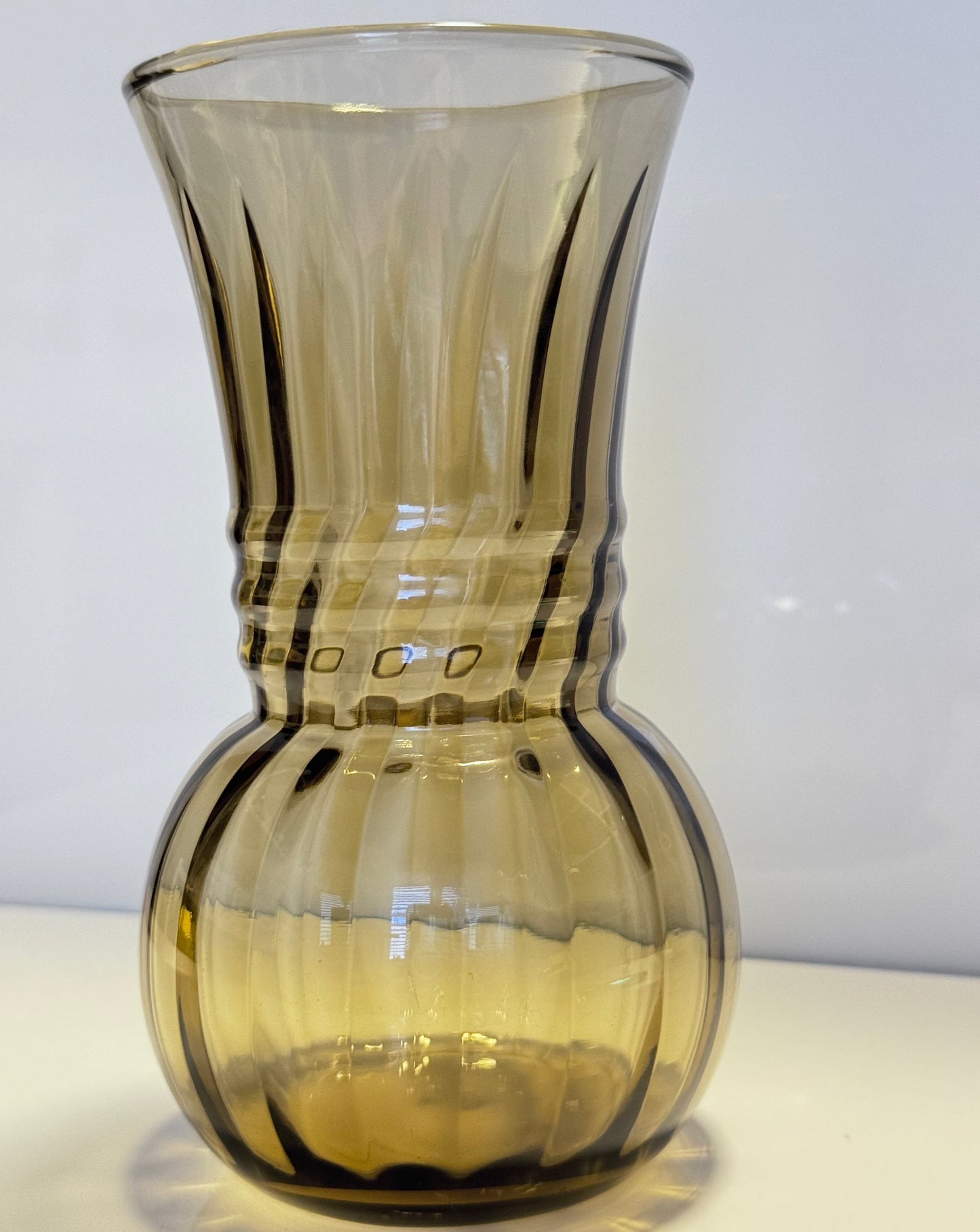 Anchor Hocking Brown Glass Vase