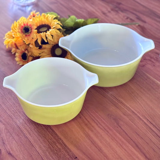 Pyrex Verde Green Casserole Dishes
