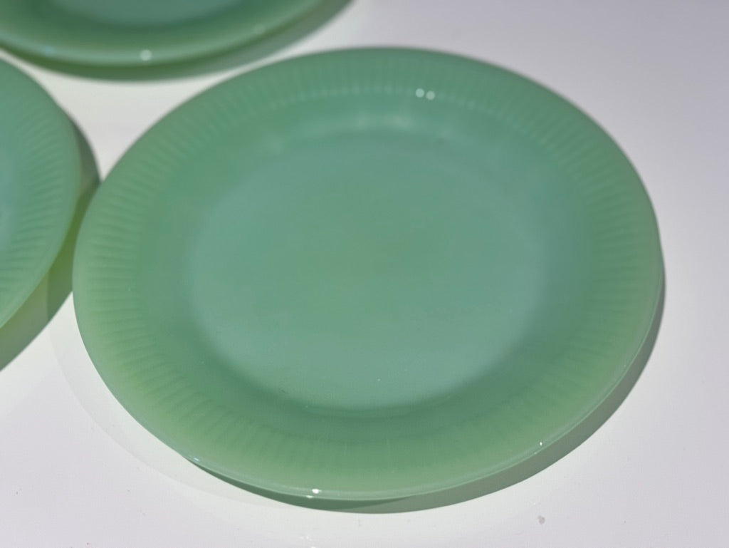 Fire-King Jade-ite "Jane Ray" Luncheon Plates