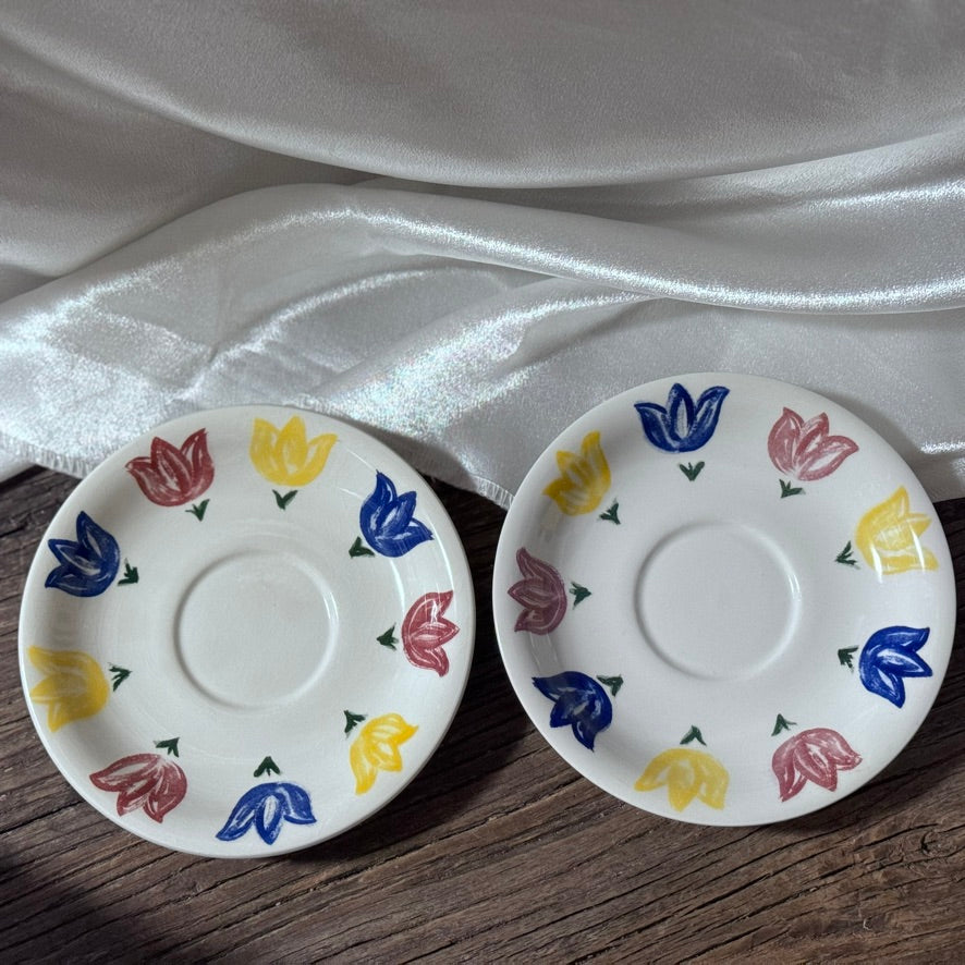 John Tams, England 'Tulip' Cup and Saucers