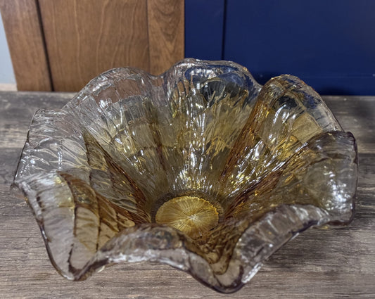 Murano Amber Glass Bowl