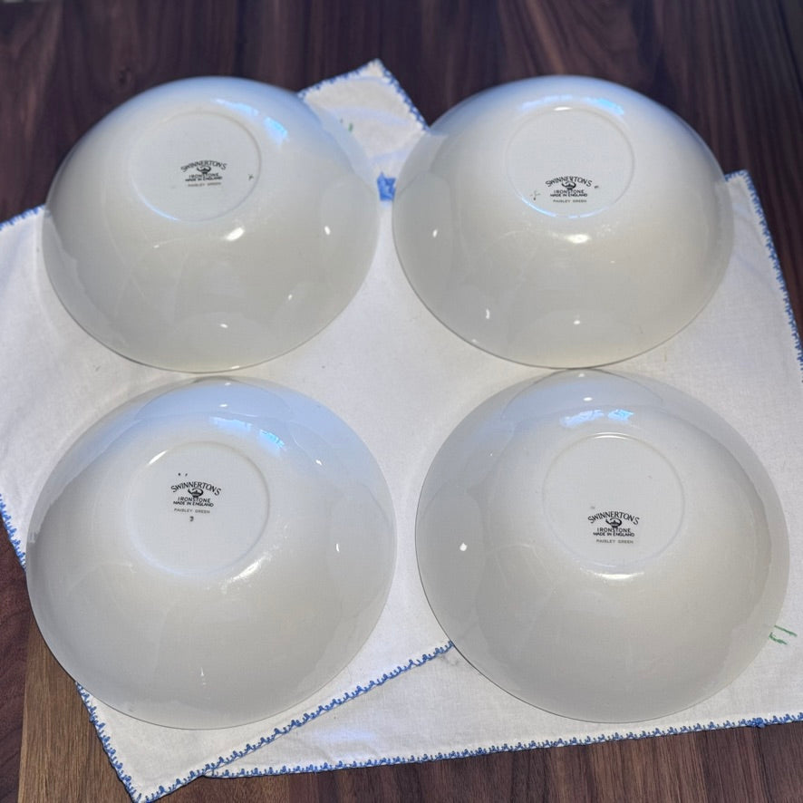 'Paisley Green' Swinnertons Soup Bowls