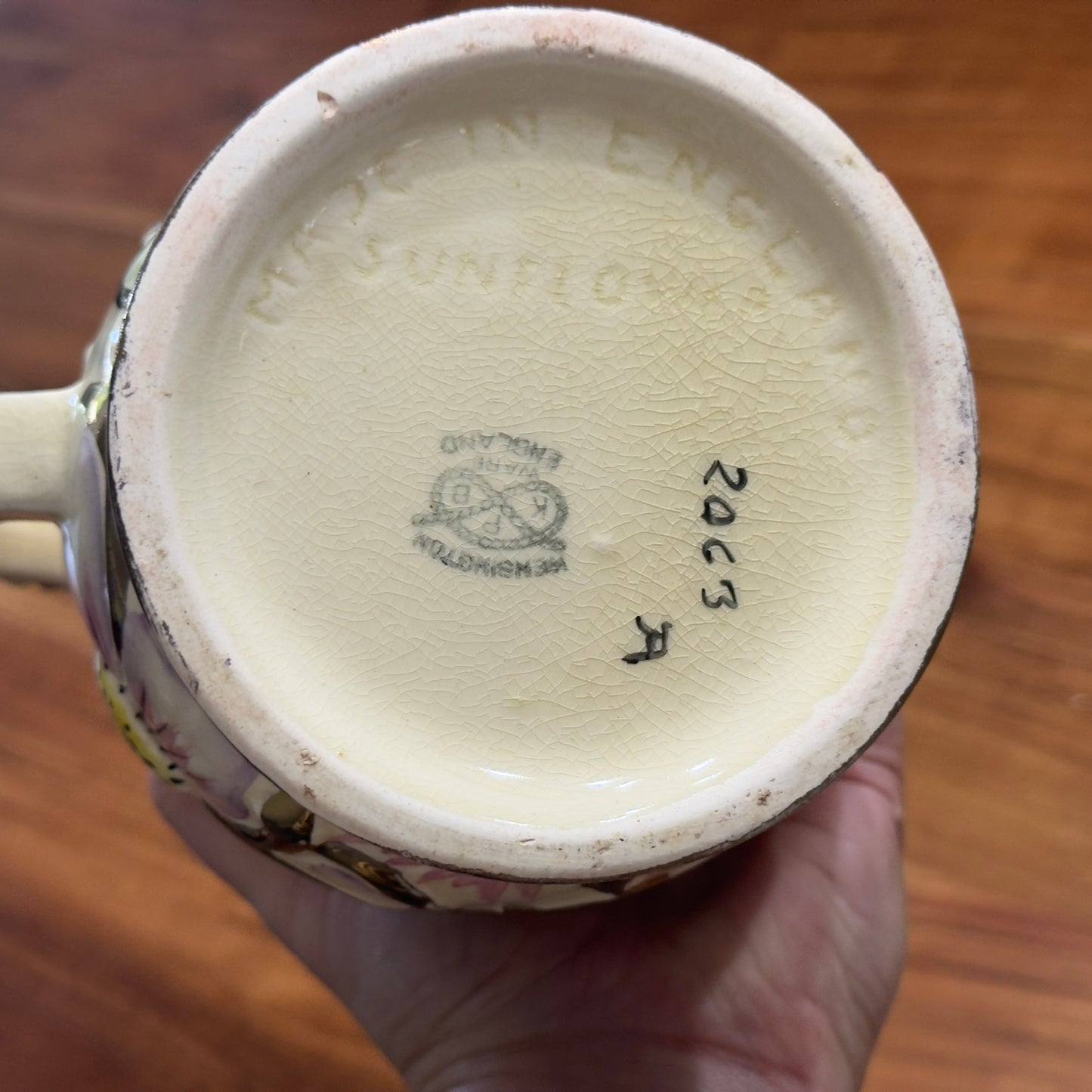 Kensington Ware England Sunflower Jug Vase