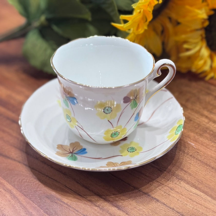 Tuscan England Floral Teacup & Saucer Set