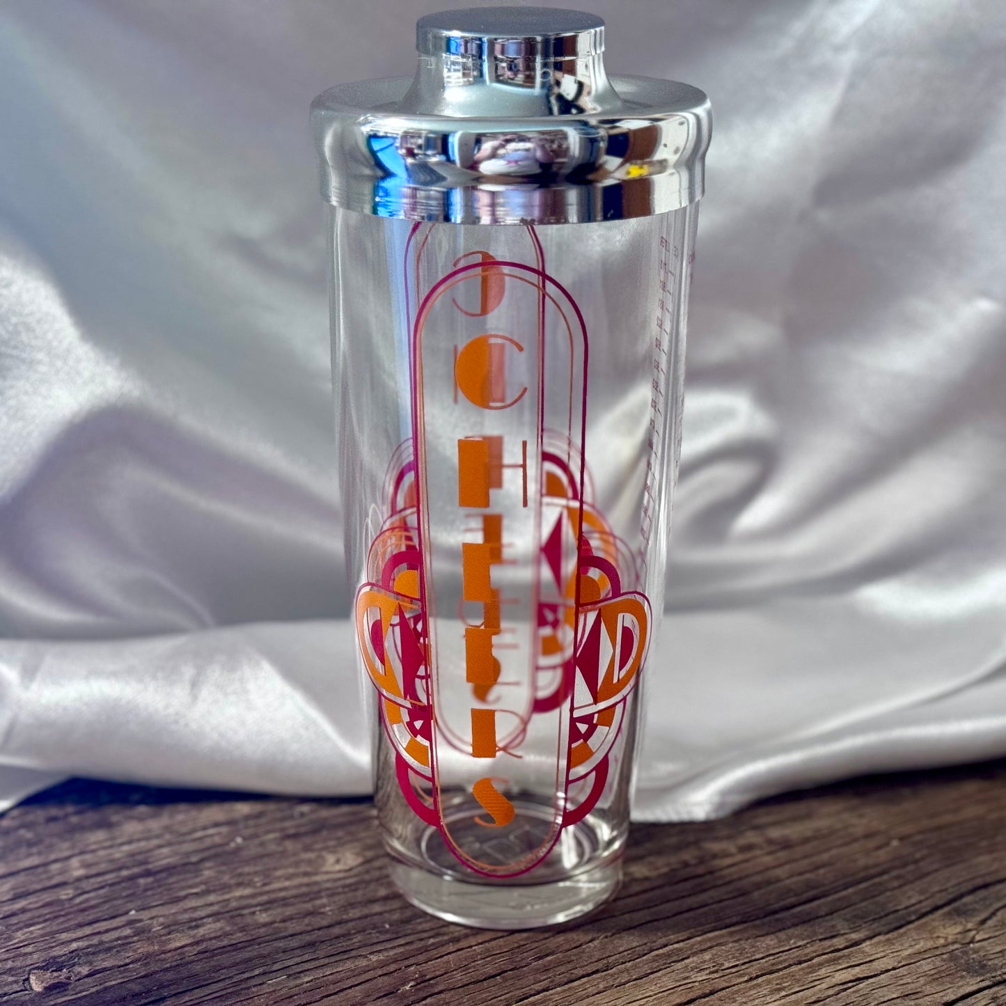 Irvinware Glass Art Deco Cocktail Shaker