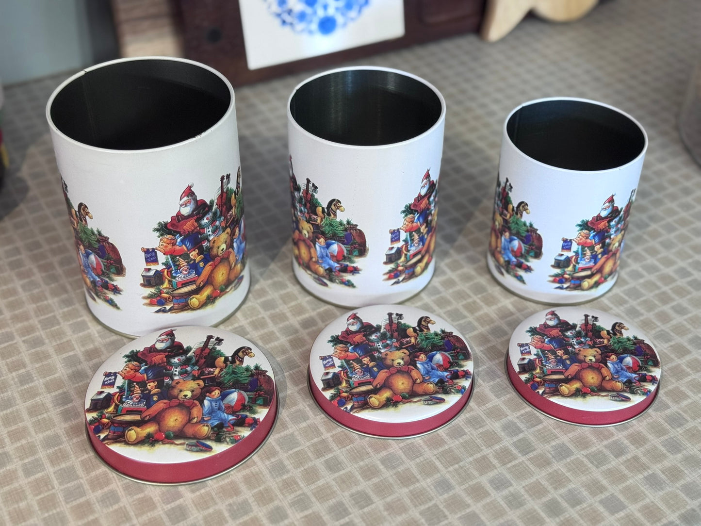 Stackable Christmas Canister/Tins