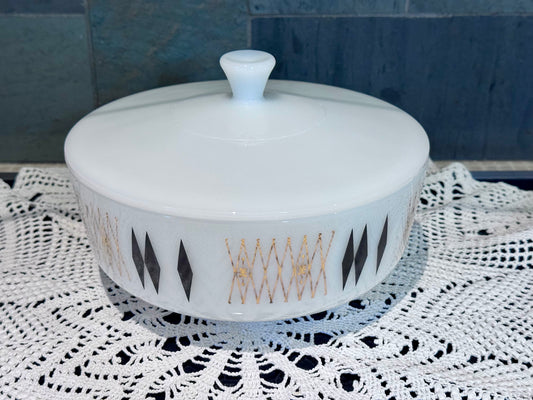 Federal Glass 3 1/2 QT 'Harlequin' Pattern Casserole Dish