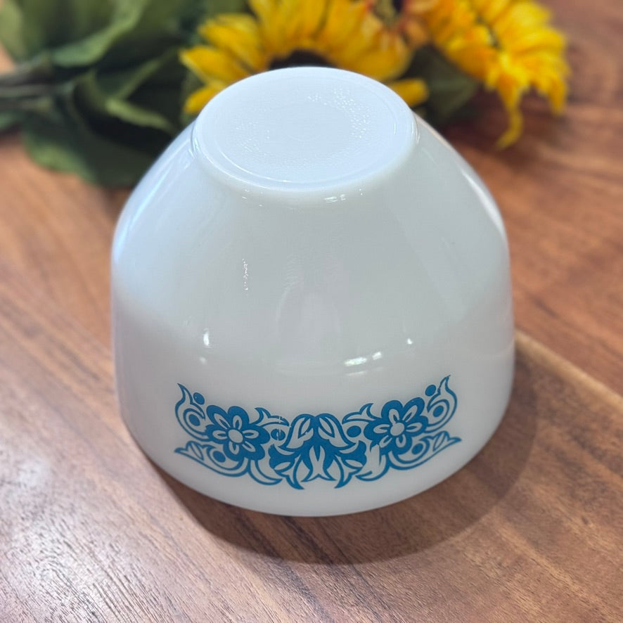 Federal Floral Milk Glass Mixing Bowl