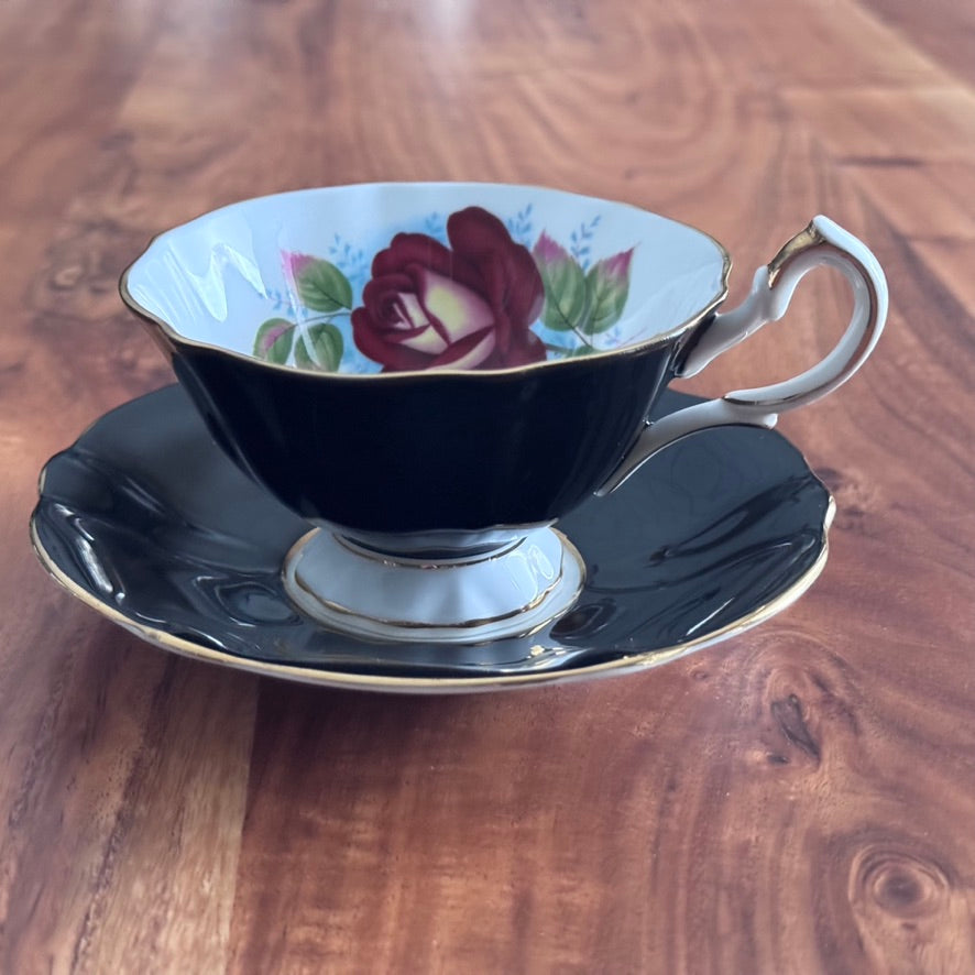 Queen Anne Rose China Teacup & Saucer
