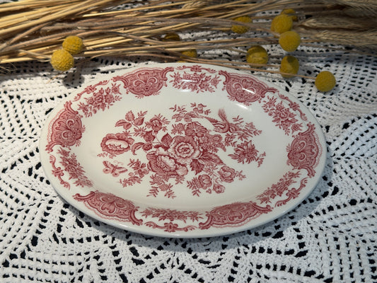 Vintage WINDSOR Steelite Ironstone Pink Transferware Platter