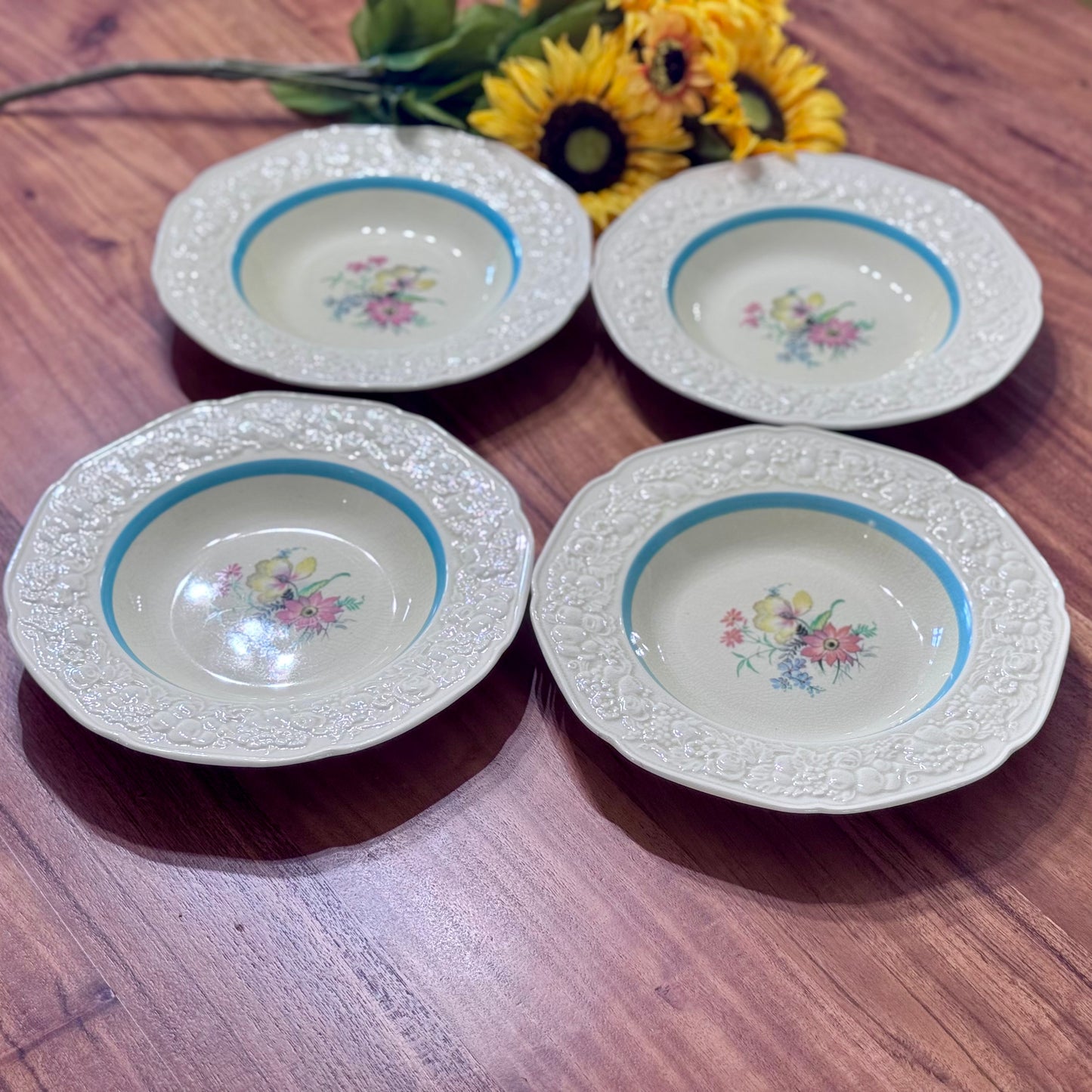 Crown Ducal Large Rim Soup Bowls
