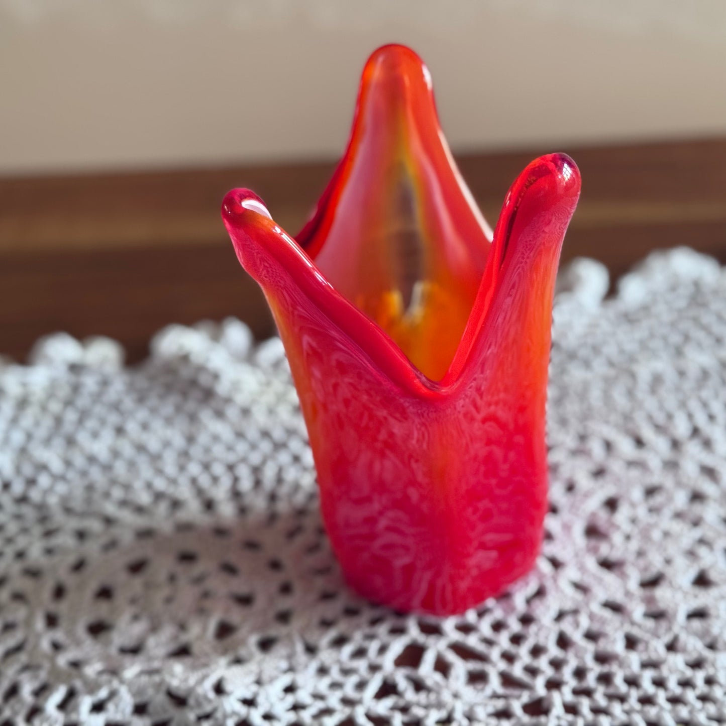 Japanese Swung Art Glass Vase