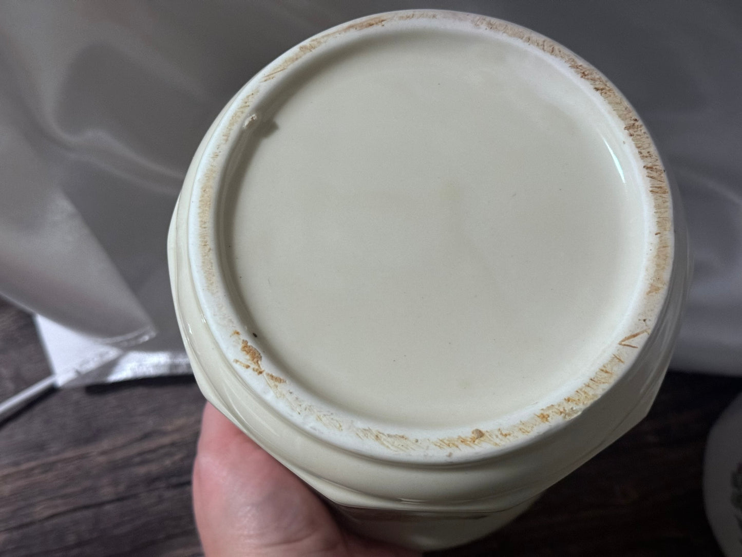 Vintage Cream Canisters with Garden Vegetables