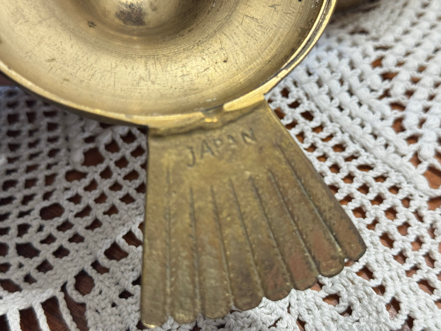 Vintage Rare Japanese Brass/Bronze Bird Lidded Trinket Box