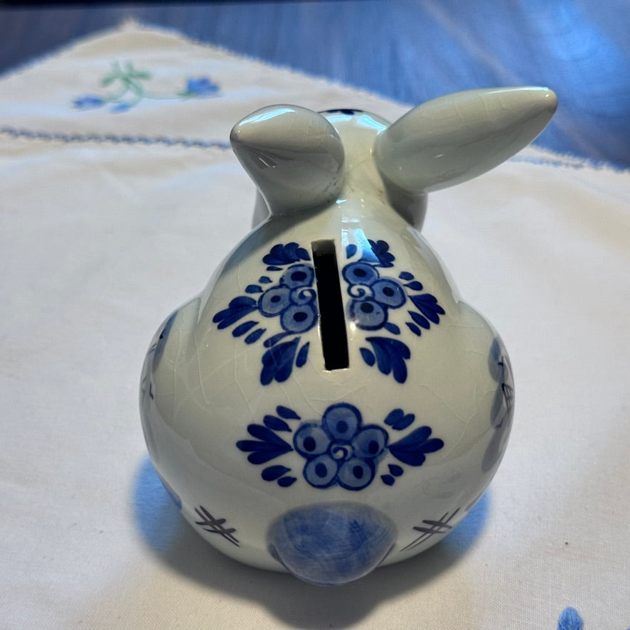 Delfts Blauw Rabbit Piggybank