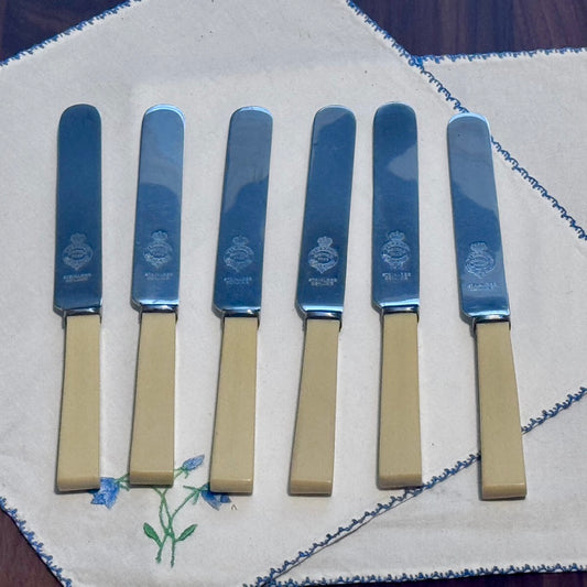 Set of 6 Sheffield Stainless Steel Butter Knives