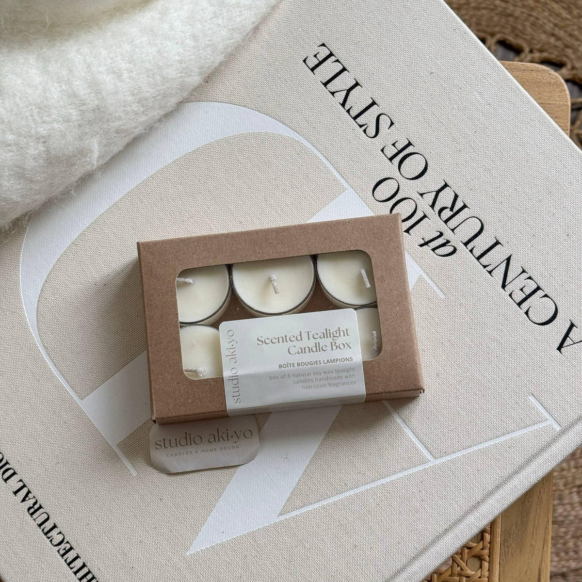 Pumpkin Chai Soy Tealight Candle Box | Fall Autumn Scent: Box of six tealight