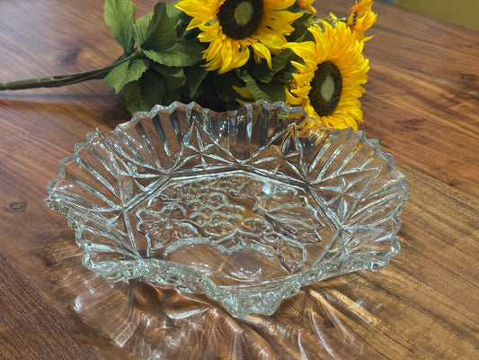 Federal Glass Pressed Glass Pioneer Serving Bowl