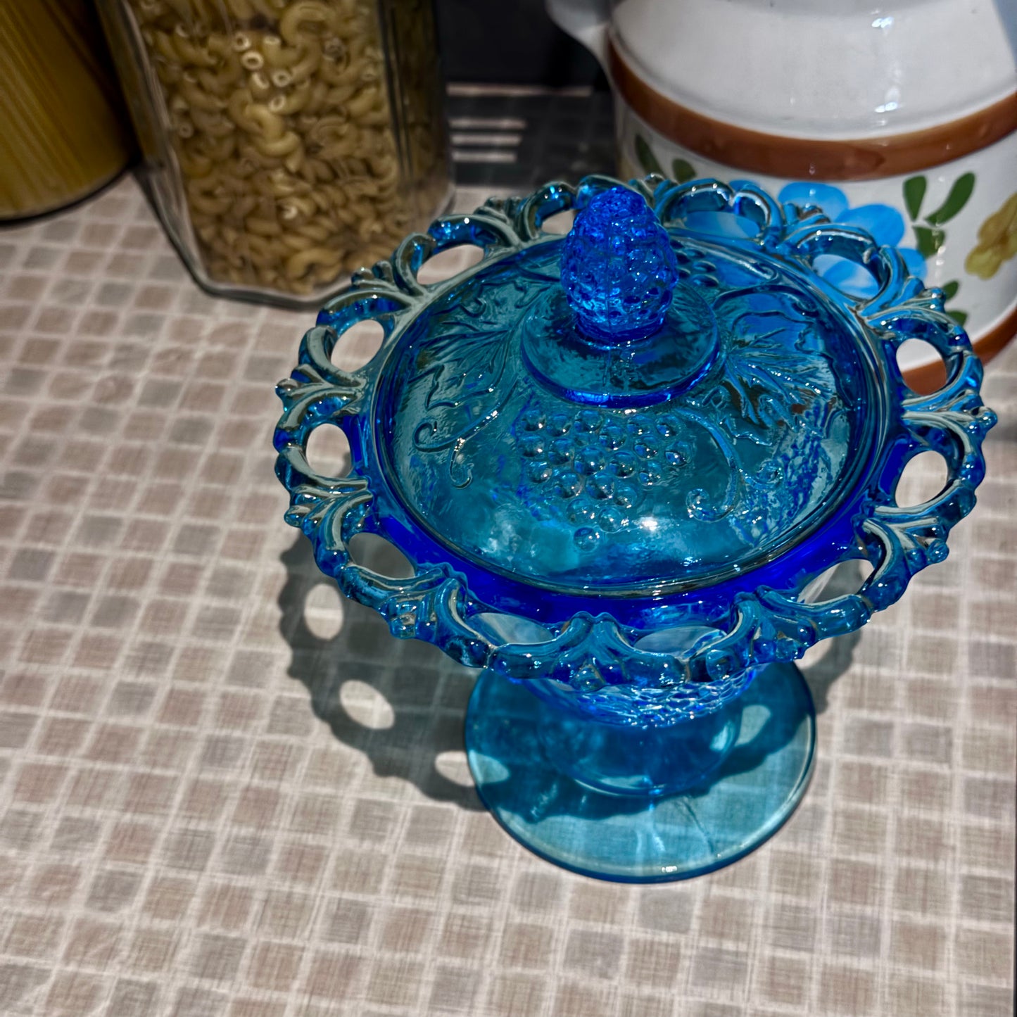 Blue Indiana Glass Candy Dish