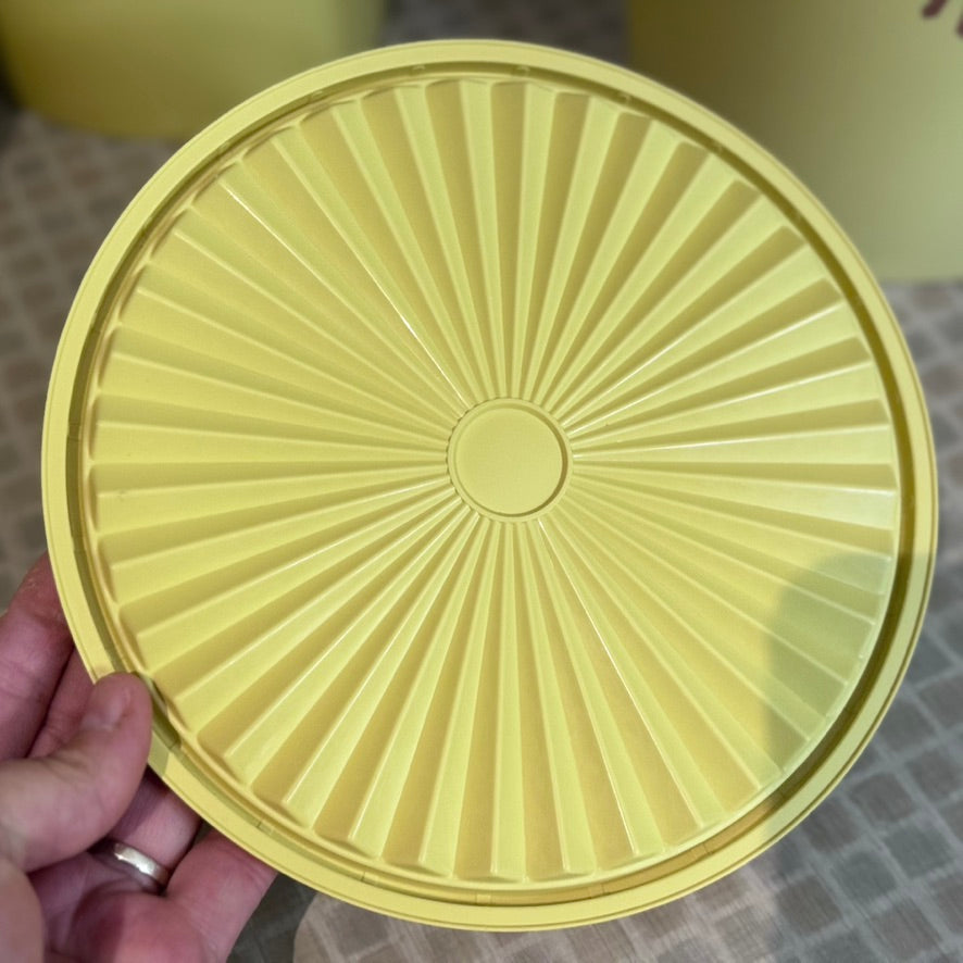 Yellow/Gold Servalier Stacking Tupperware Canisters