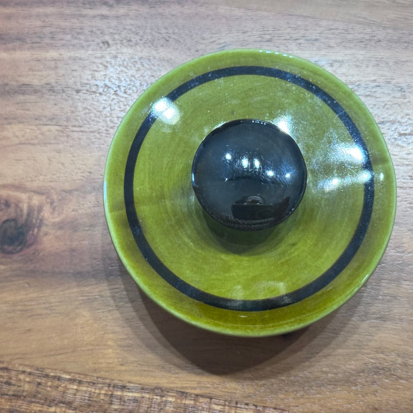 Royal Sealy Olive Green & Black Coffee Pot