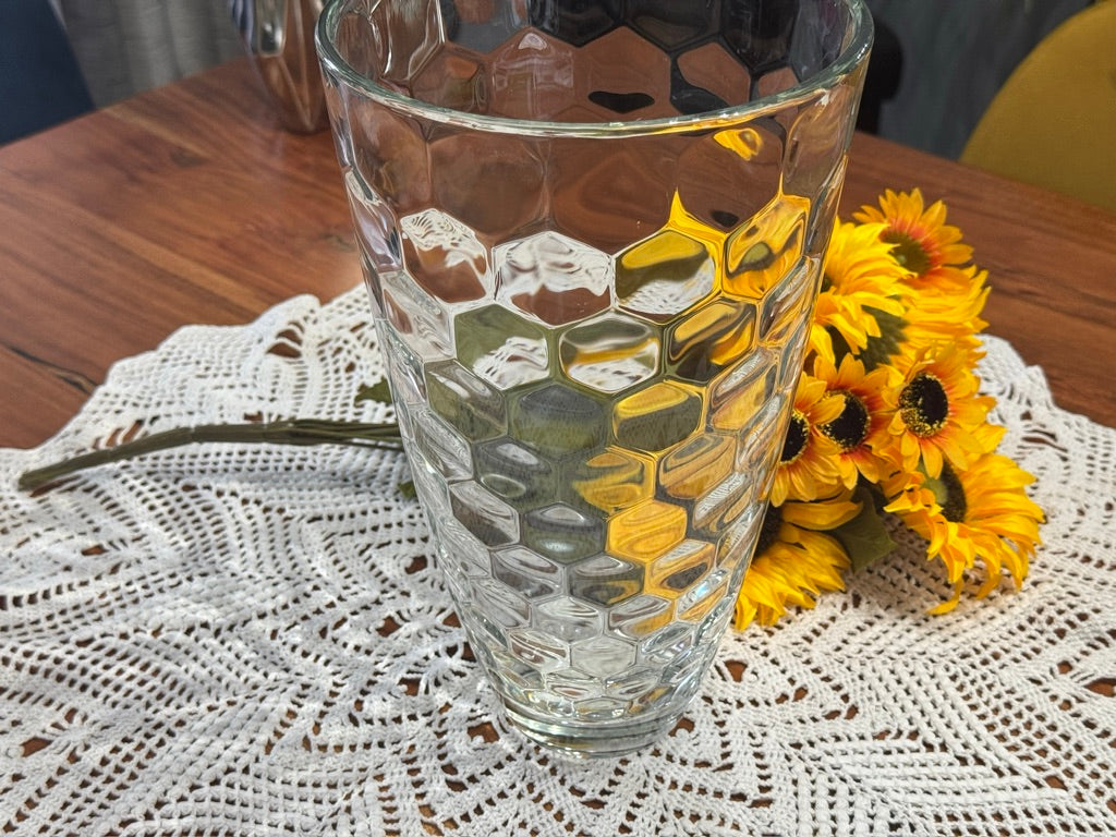 Large European Honeycomb Vase