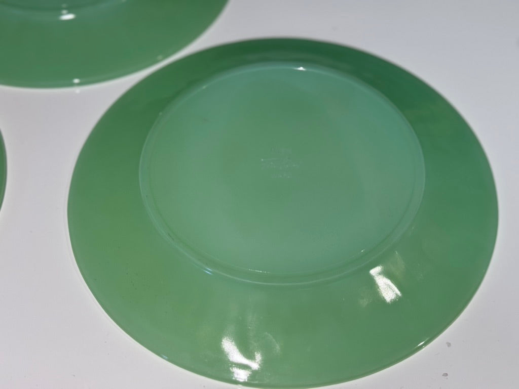 Fire King Jadeite Jane Ray Dinner Plates