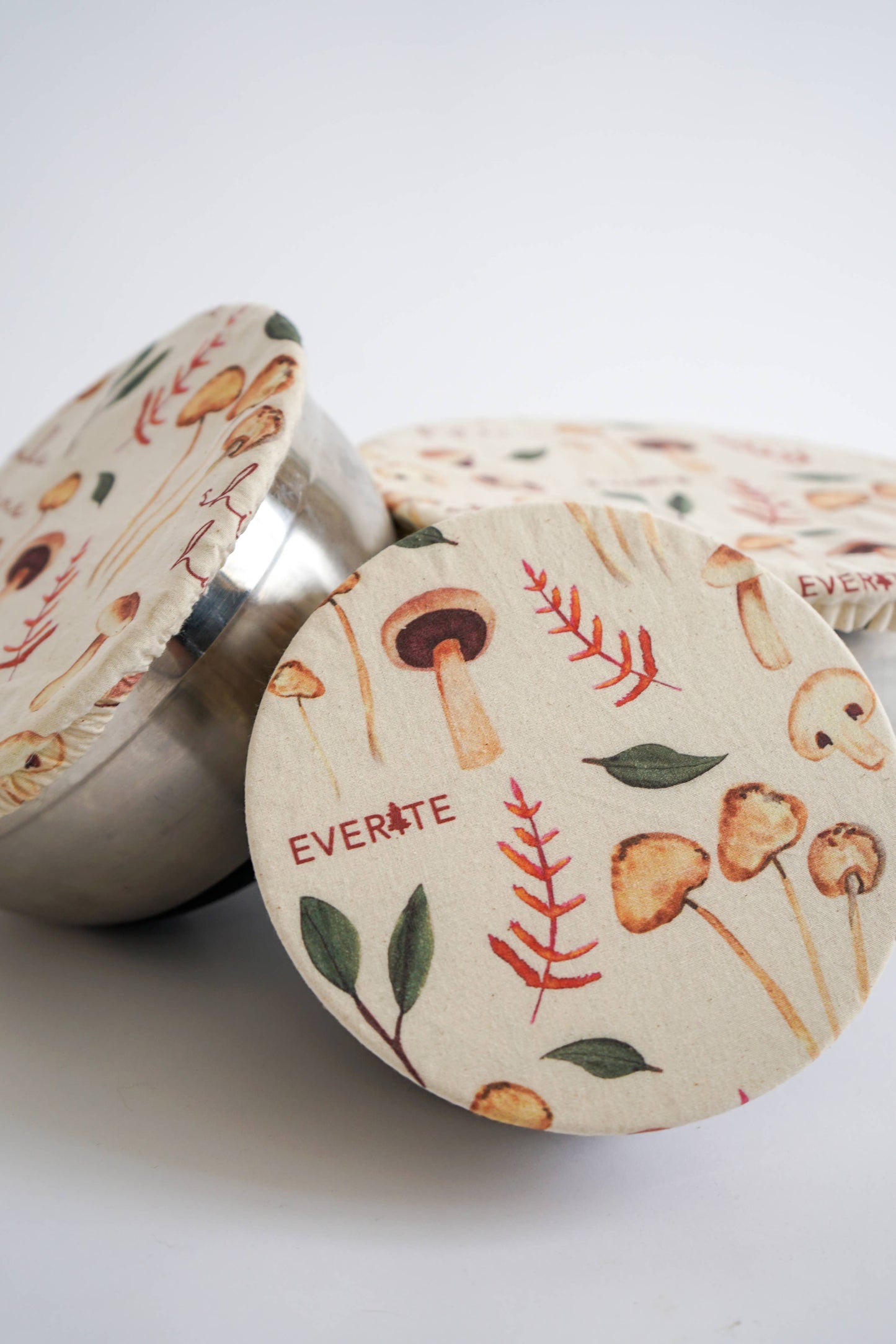 Reusable Bowl Cover, Set of 3 - Mushrooms