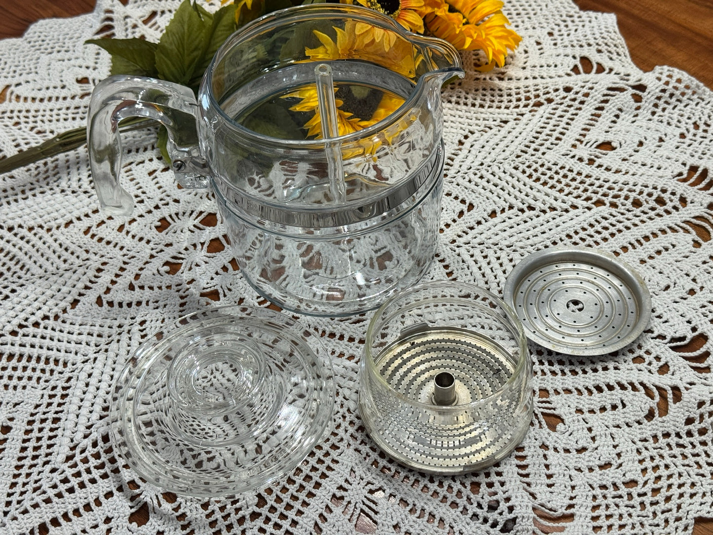 PYREX Flameware 7756-B 6 Cup Glass Coffee Pot/Perolator