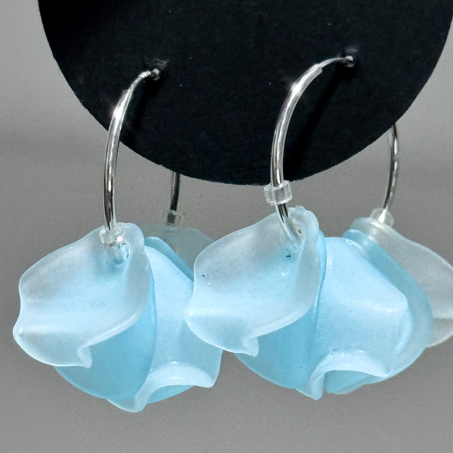 Sonia Ferland Earrings - Aqua hoops