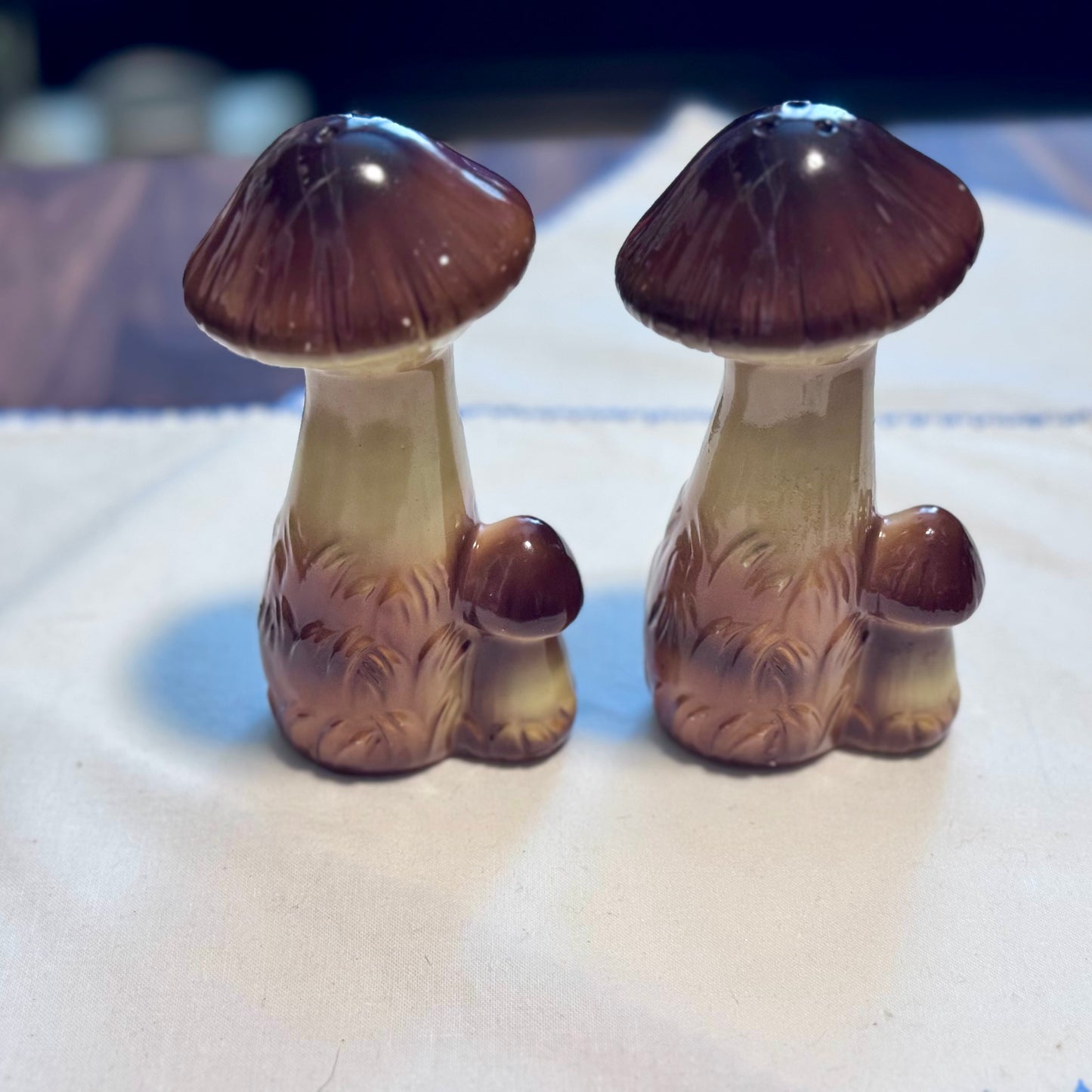 Vintage Ceramic Mushroom Salt & Pepper Shakers
