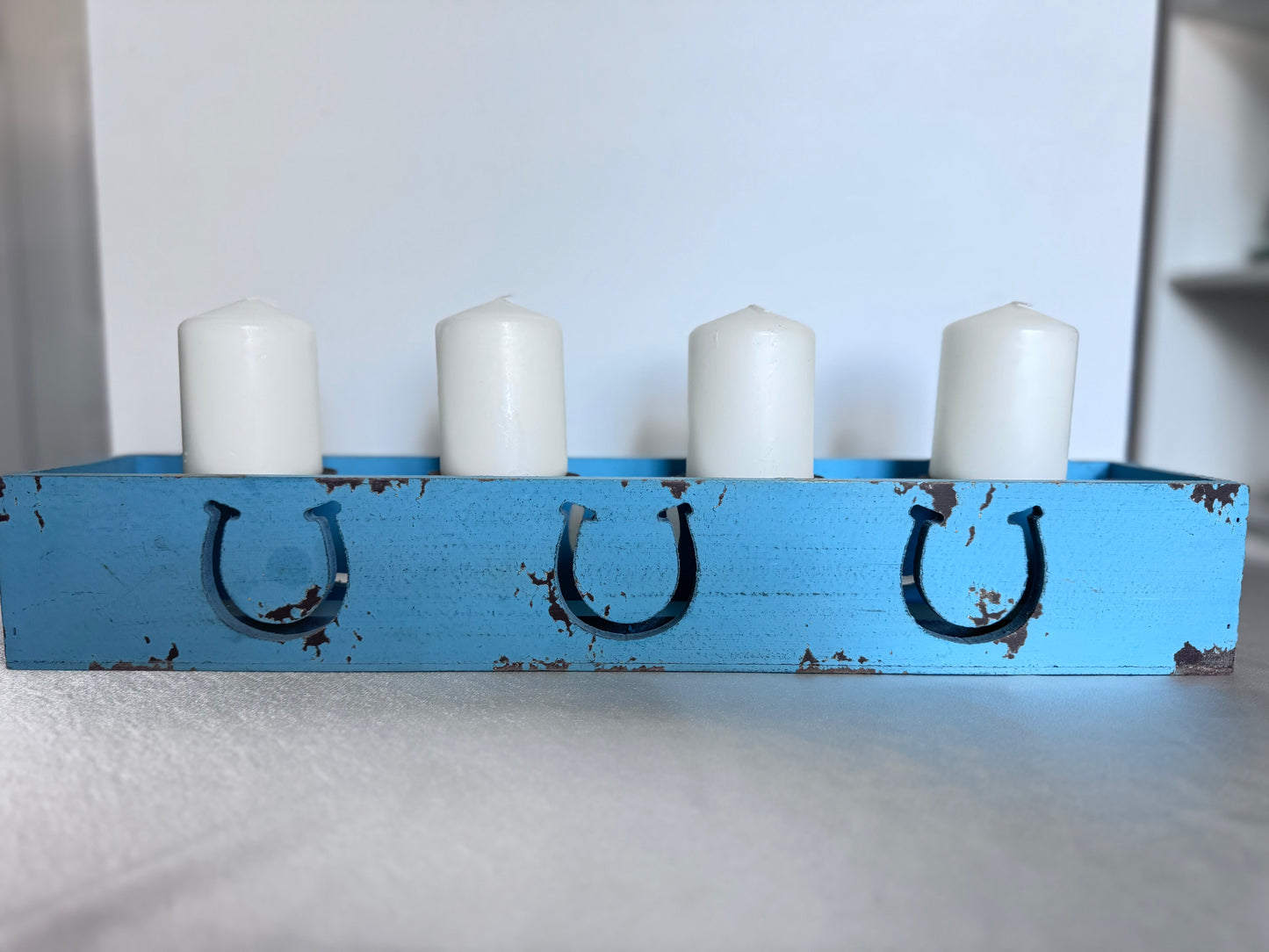 Rustic Horseshoe Candle Holder