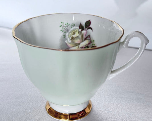 England Teacup & Saucer - pale green