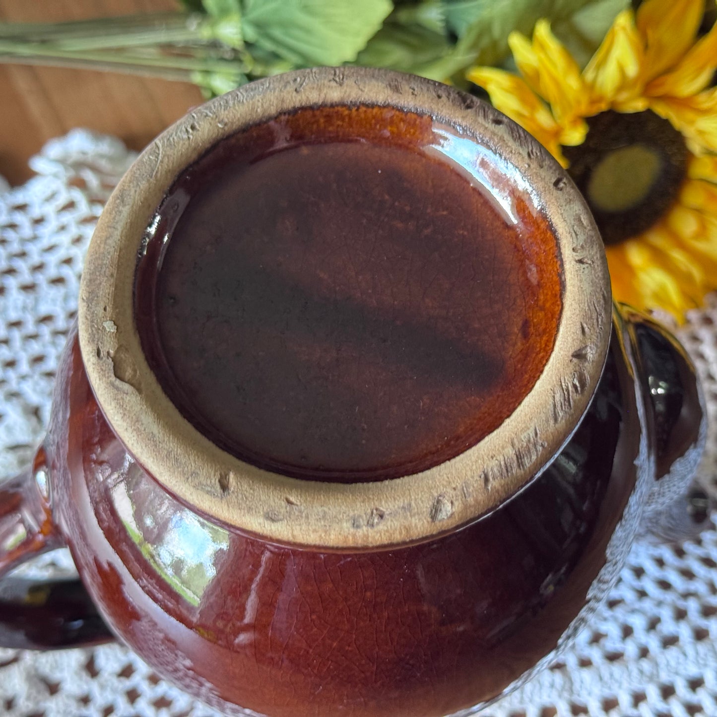 Vintage Brown Drip Glaze Coffee/Teapot