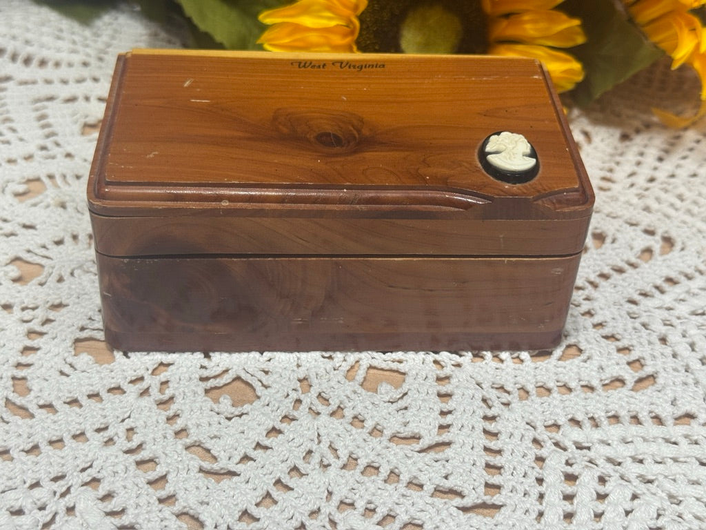 Handmade Cedar Cameo Sewing/Keepsake Box