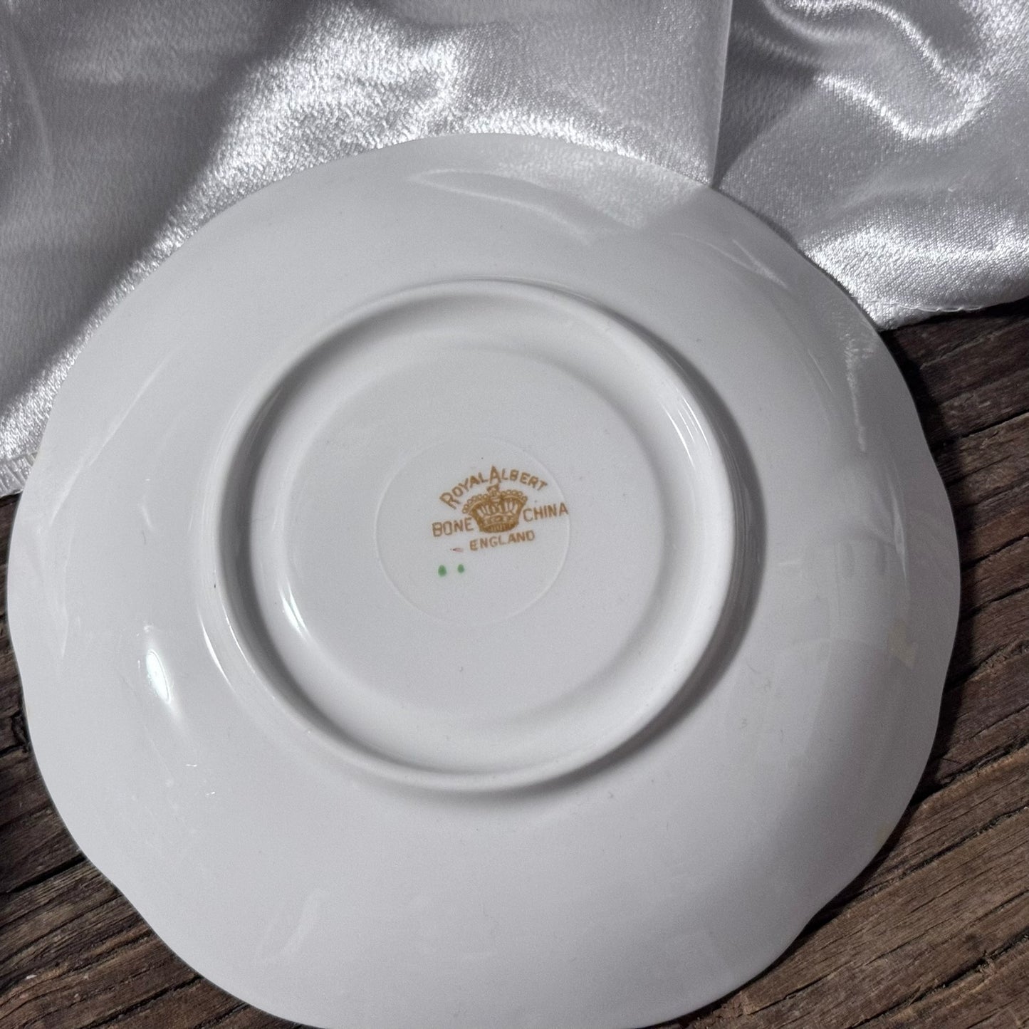 Royal Albert Cream and Gold Floral Teacup and Saucer