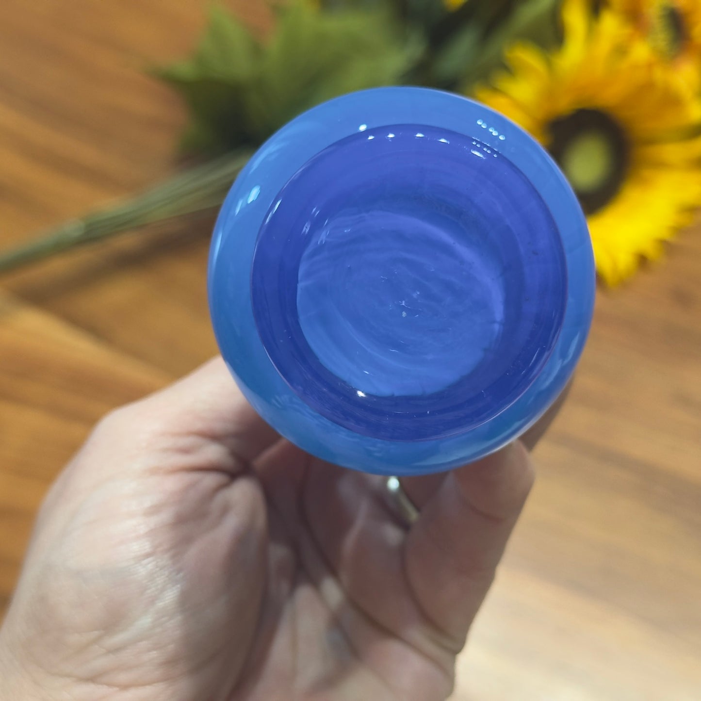 Hand Blown Blue Bud Vase