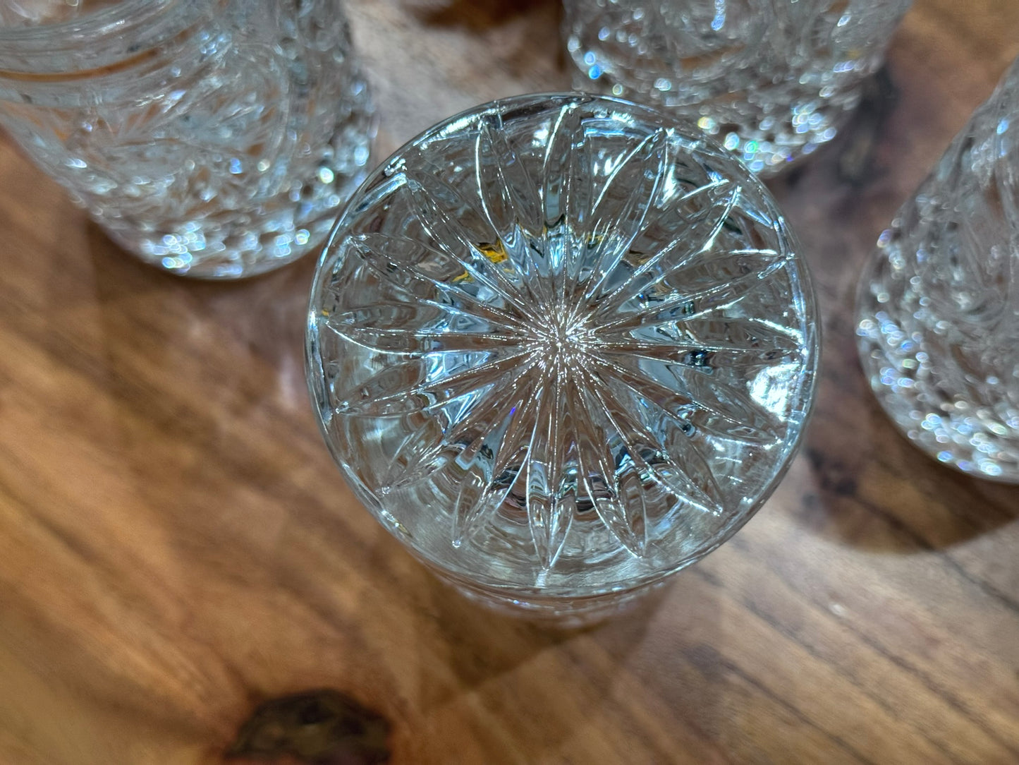 Pinwheel Crystal High Ball Glasses