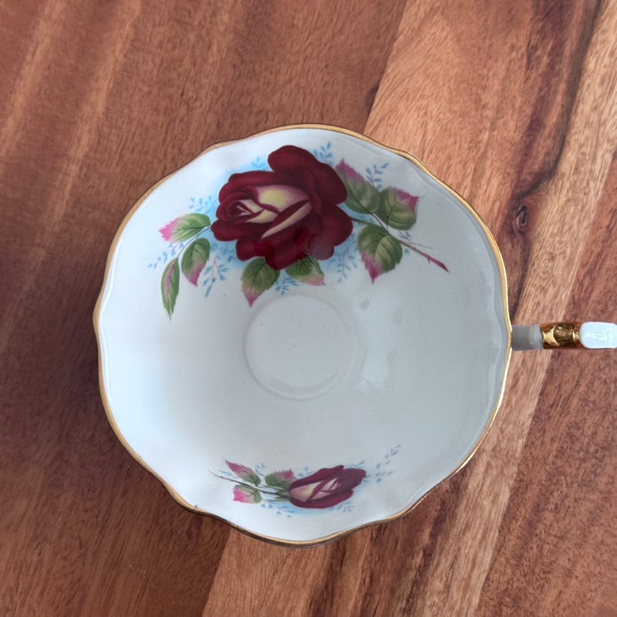 Queen Anne Rose China Teacup & Saucer