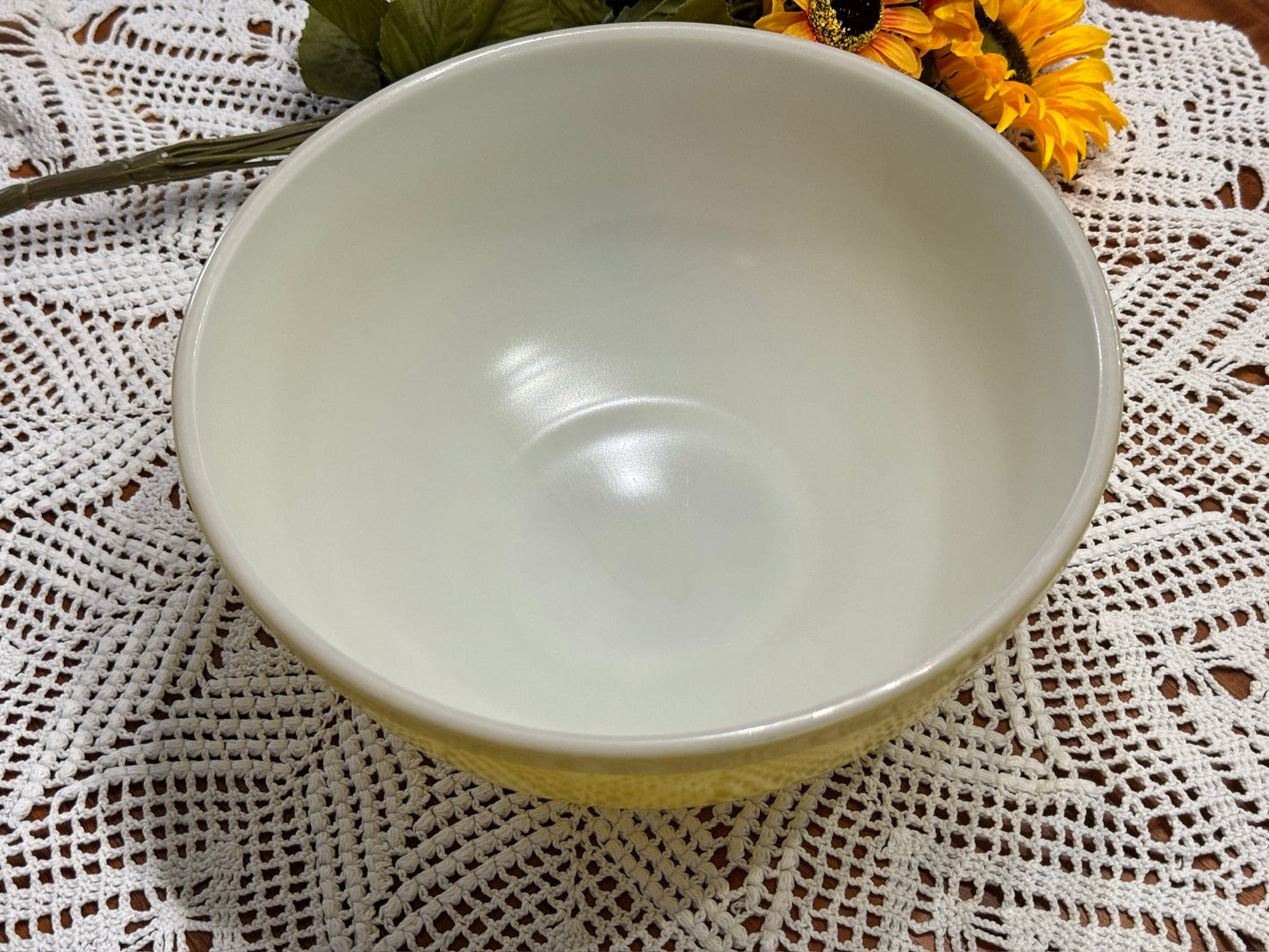Large Primary Yellow US PAT OFF PYREX Mixing Bowl
