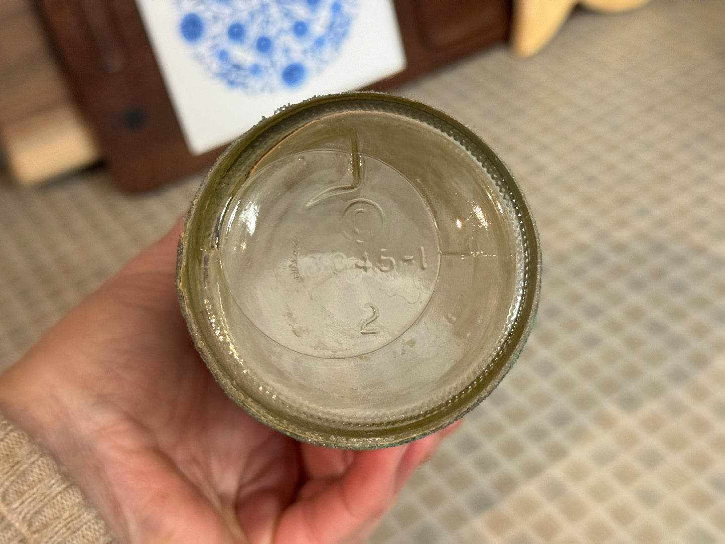 Vintage Kitten Sugar Frosted Glass Candle Holder