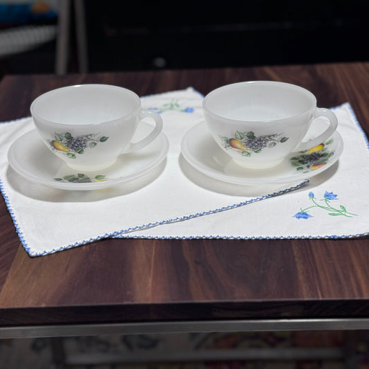 Arcopal Fruit de France Tea/Coffee Cups and Saucers