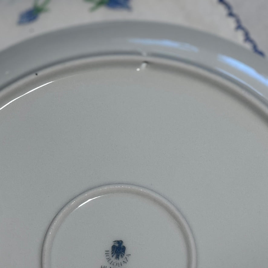 Hollohaza Hungarian Hand Painted Porcelain Plate and Trinket Box