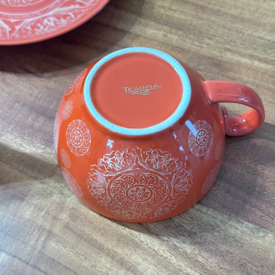 Teaopia Tea For One Orange Tea Set