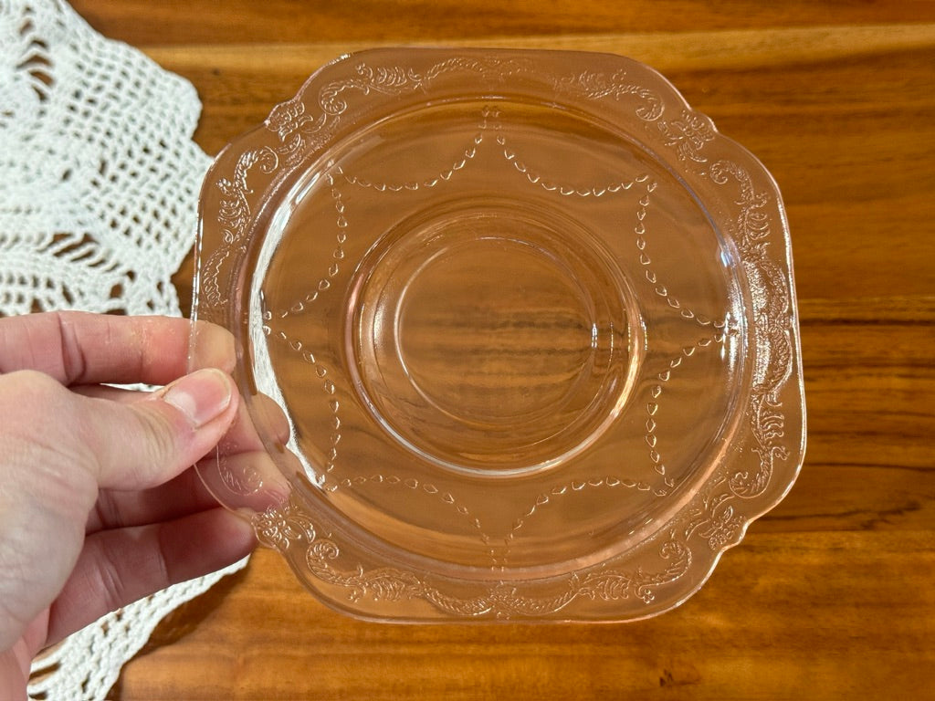 Federal Glass 'Madrid' Pink Depression Glass Teacup & Saucer