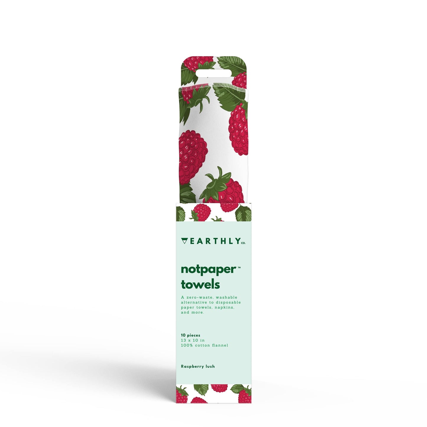Earthly CO Reusable Paper Towel 10/PK Raspberry Lush: Assorted / 33x25.5cm/13x10"