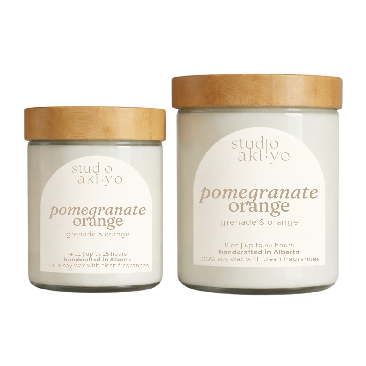 Pomegranate Orange Soy Candle | Fresh Fruity Summer Scent: 4oz