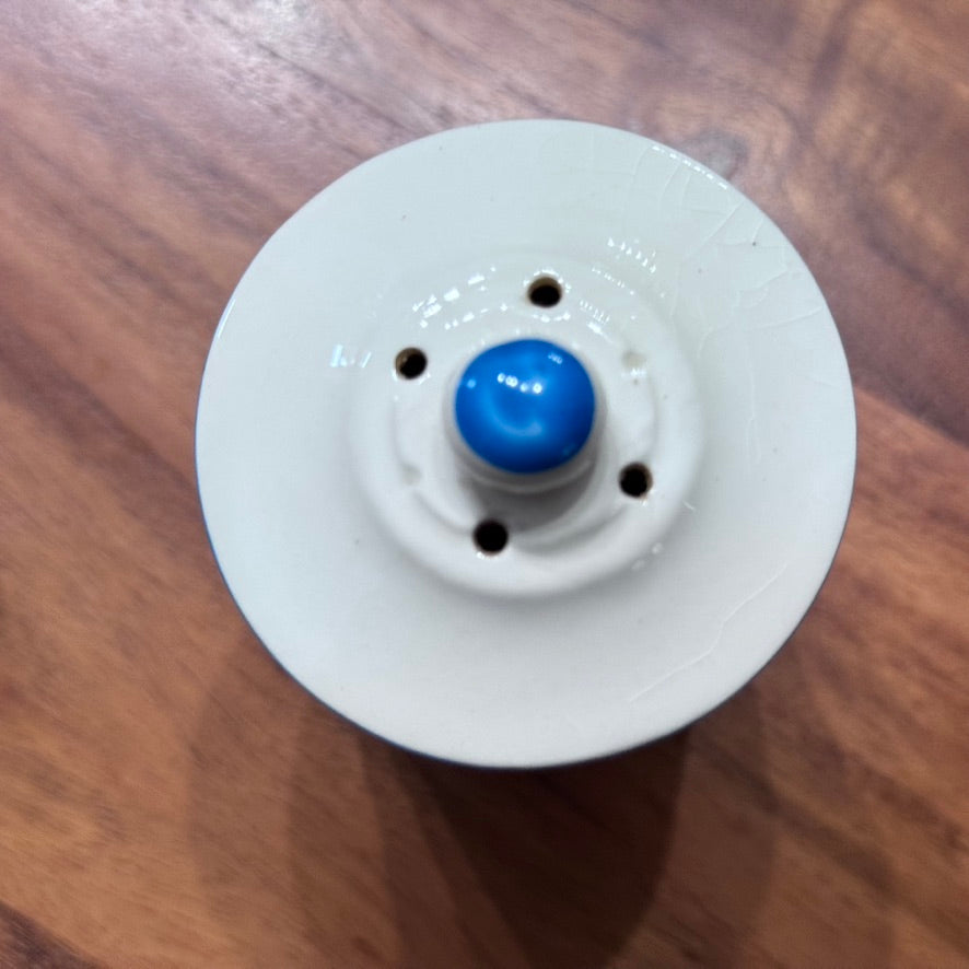 Flower Power Blue/Green/White Salt & Pepper Shakers