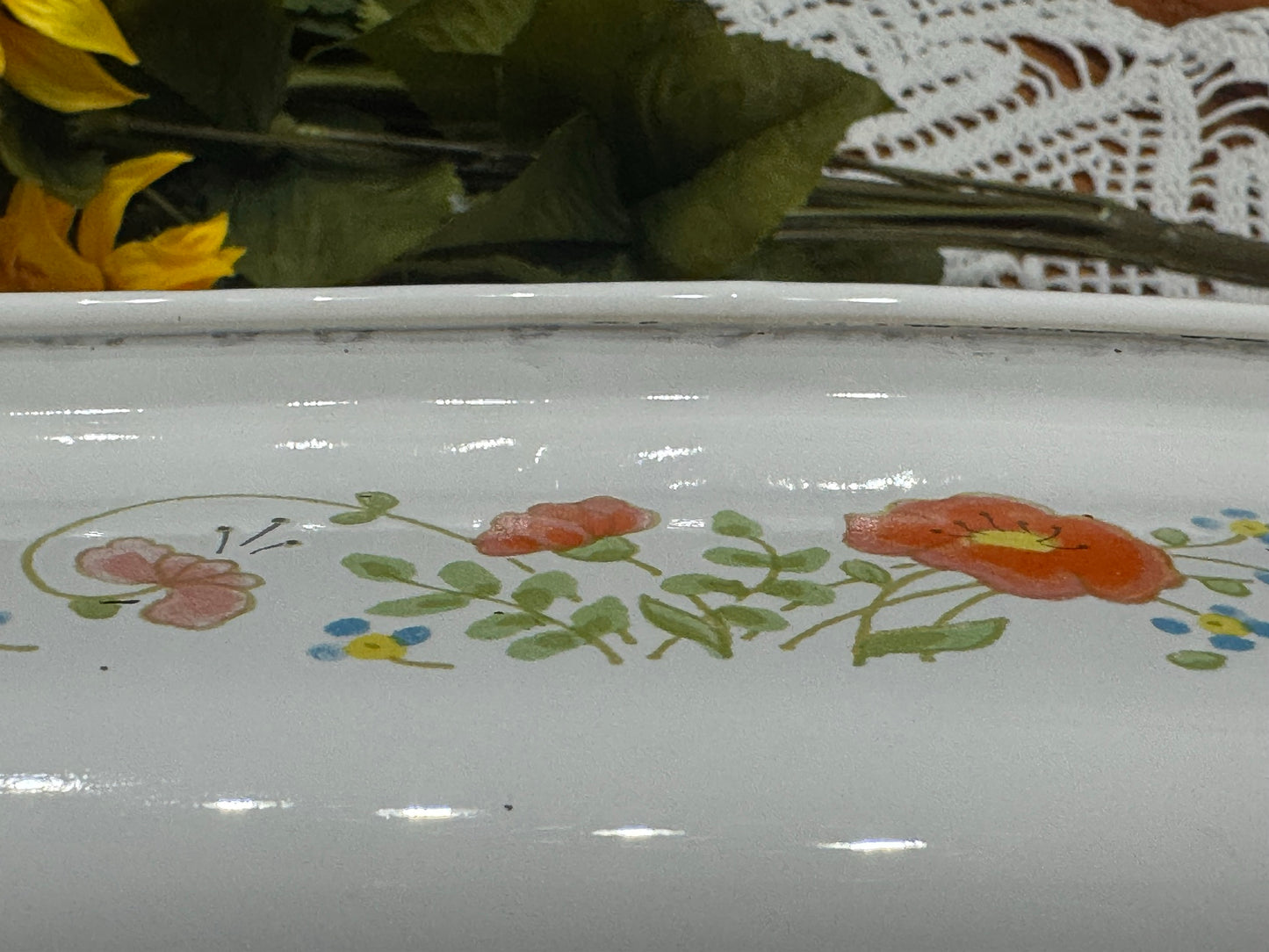 Corning Ware A-21-B 'Spring Bouquet or Wildflower' Large Oven Roasting Dish